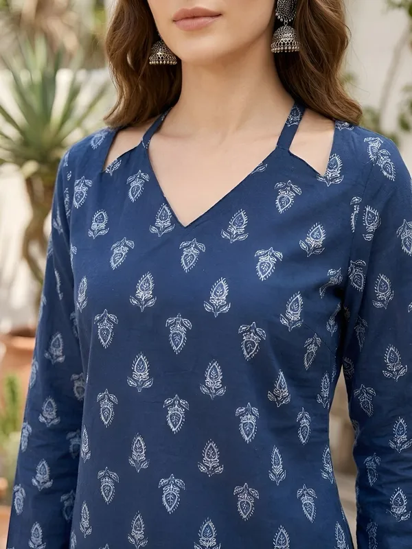 Blue__Pure_Cotton_Printed_Tunic_For_Women