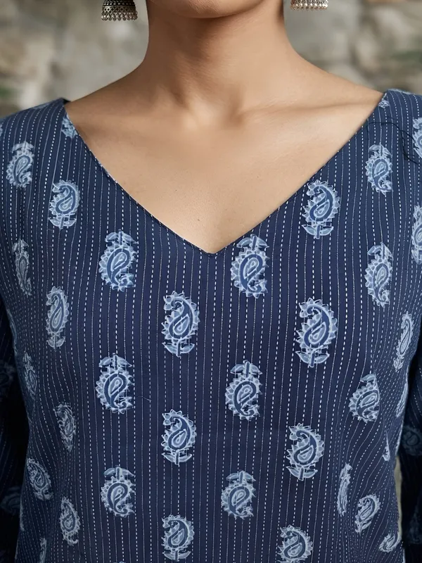 Blue__Pure_Cotton_Printed_Tunic_For_Women