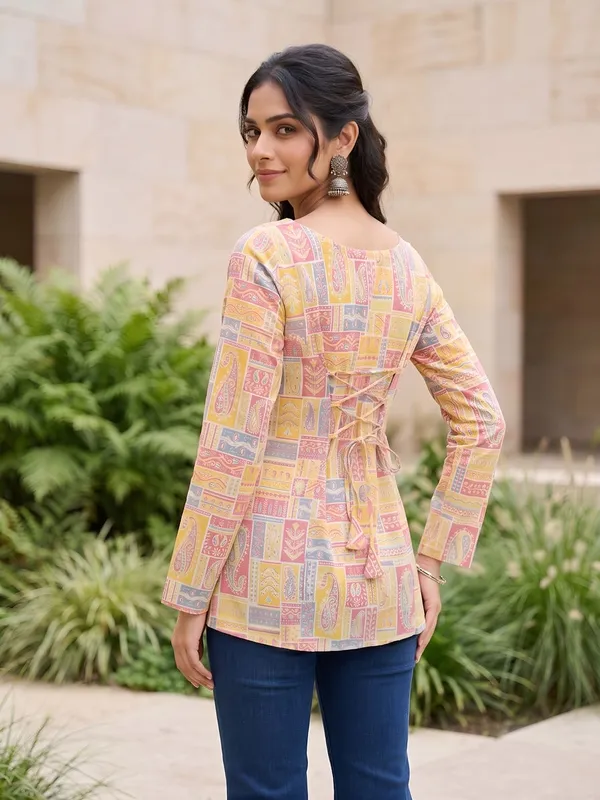 Multi__Pure_Cotton_Printed_Tunic_For_Women