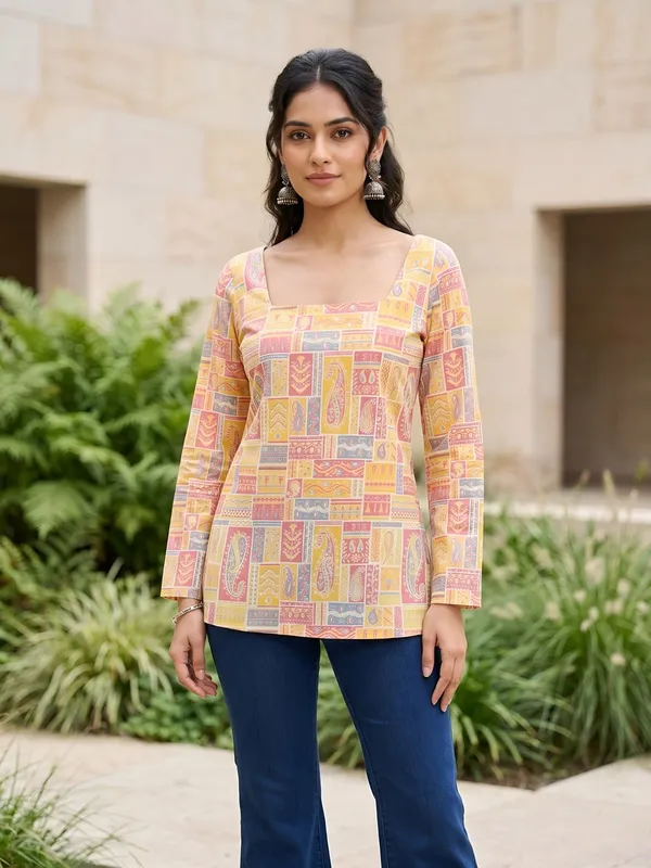 Multi__Pure_Cotton_Printed_Tunic_For_Women