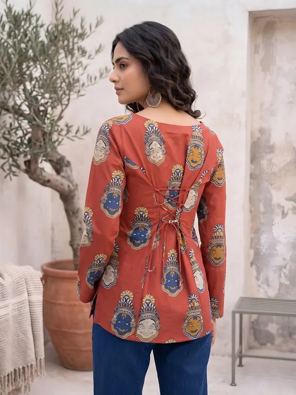 Maroon__Pure_Cotton_Printed_Tunic_For_Women
