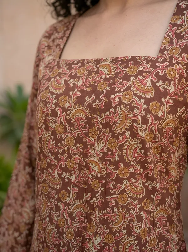 Brown__Pure_Cotton_Printed_Tunic_For_Women