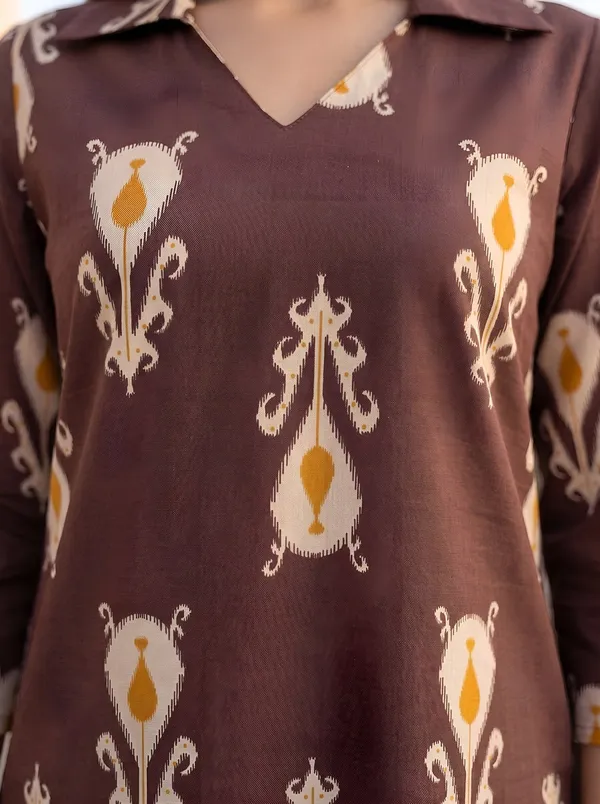 Brown_Printed_Co-ords_Set_for_Women