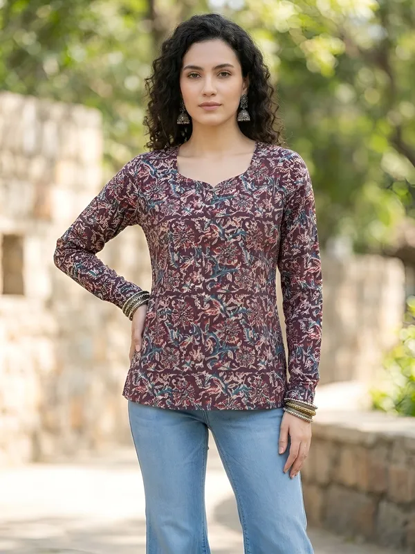 Multi__Pure_Cotton_Printed_Tunic_For_Women