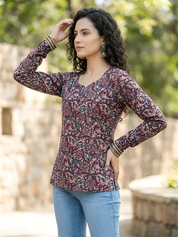 Multi__Pure_Cotton_Printed_Tunic_For_Women