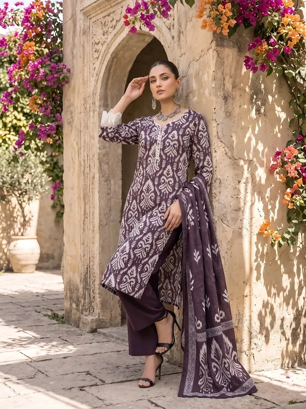 Purple_Floral_Printed_Straight_Kurta_Set_For_Women