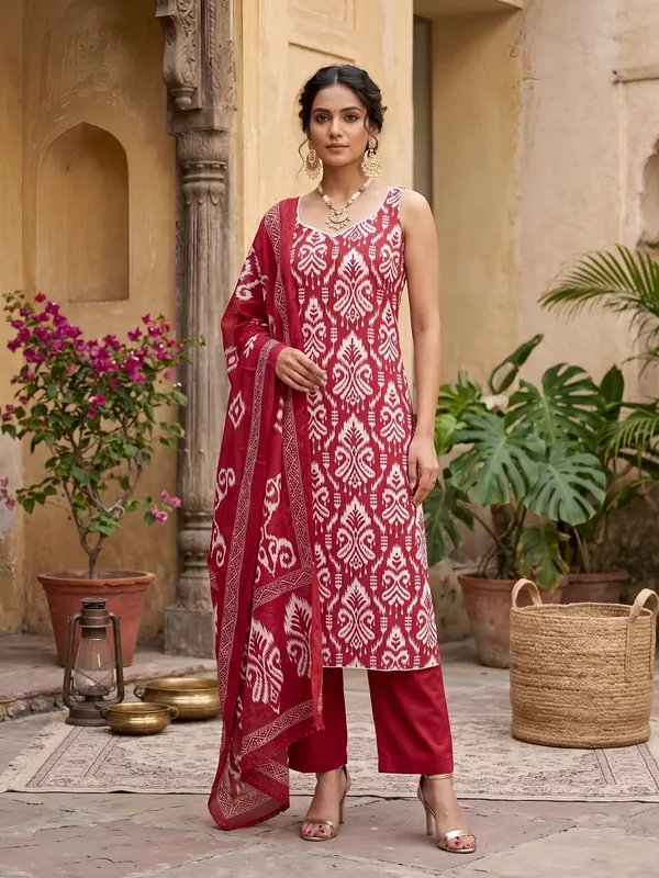 Pink_Floral_Printed_Straight_Kurta_Set_For_Women