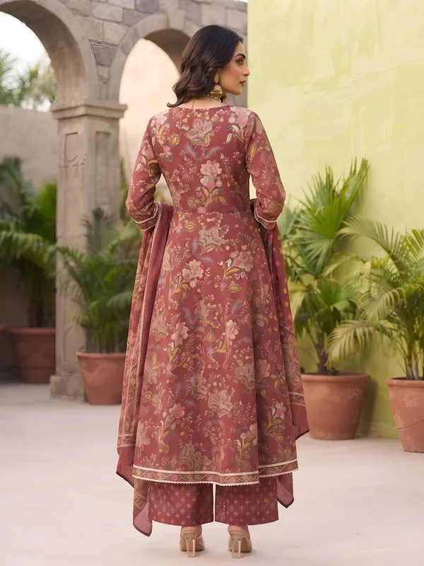 Burgundy_Floral_Printed_Cotton_Kurta_Set