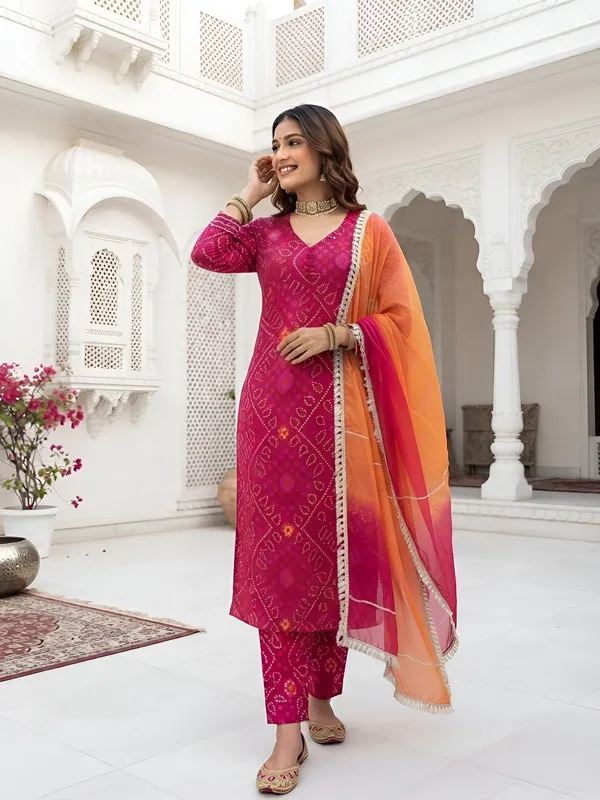 Pink_Floral_Printed_Cotton_Kurta_Set