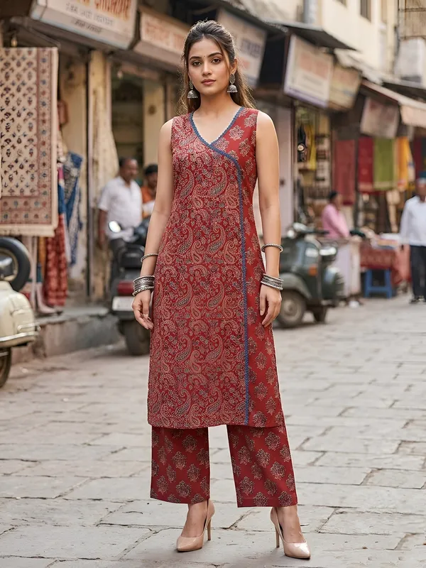Maroon_Printed_Co-Ord_Set_for_Women