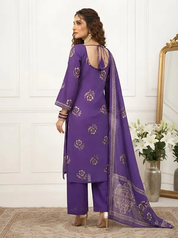 Purple_Floral_Printed_Cotton_Kurta_Set