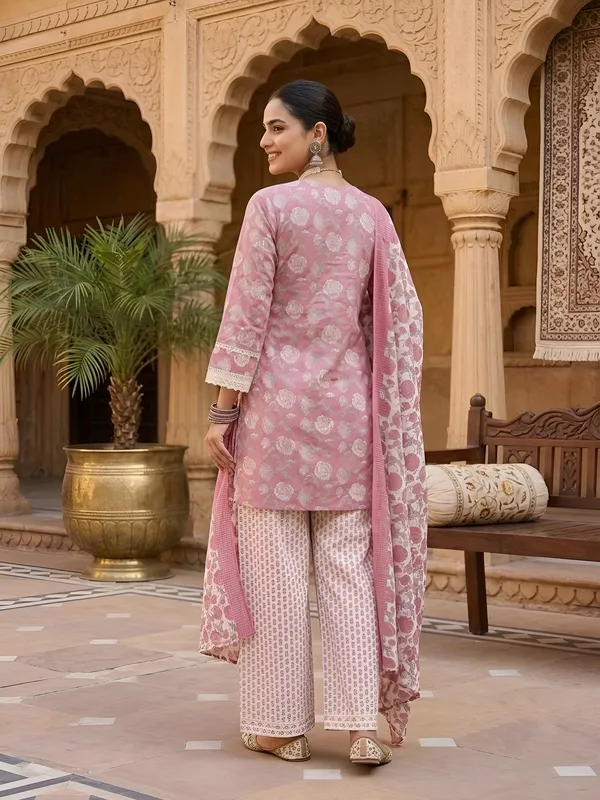 Mauve_Floral_Printed_Cotton_Kurta_Set