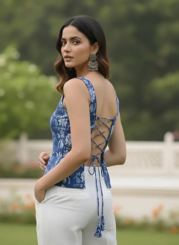 Blue_Pure_Cotton_Printed_Top_For_Women