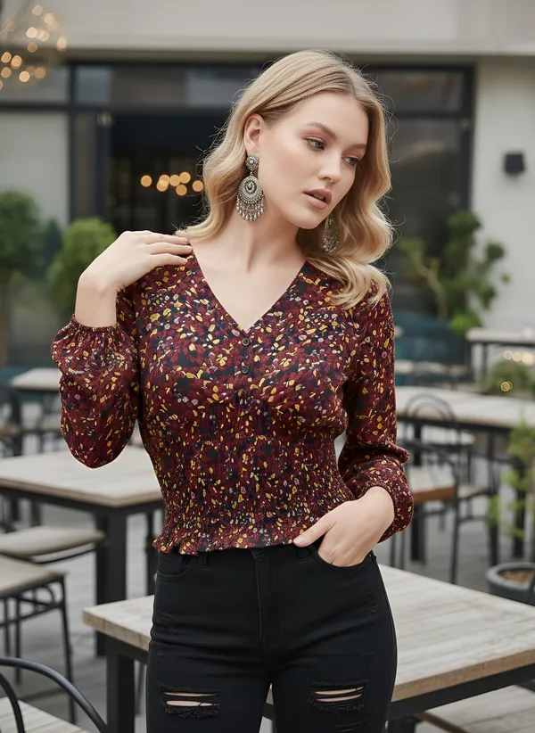 Multicolor_Polyester_Printed_Top_For_Women