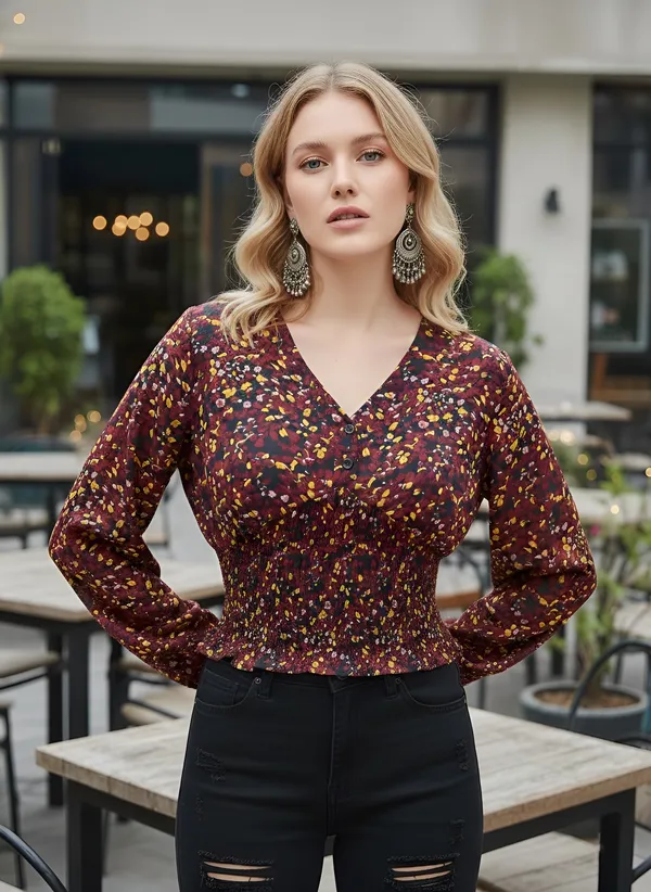 Multicolor_Polyester_Printed_Top_For_Women