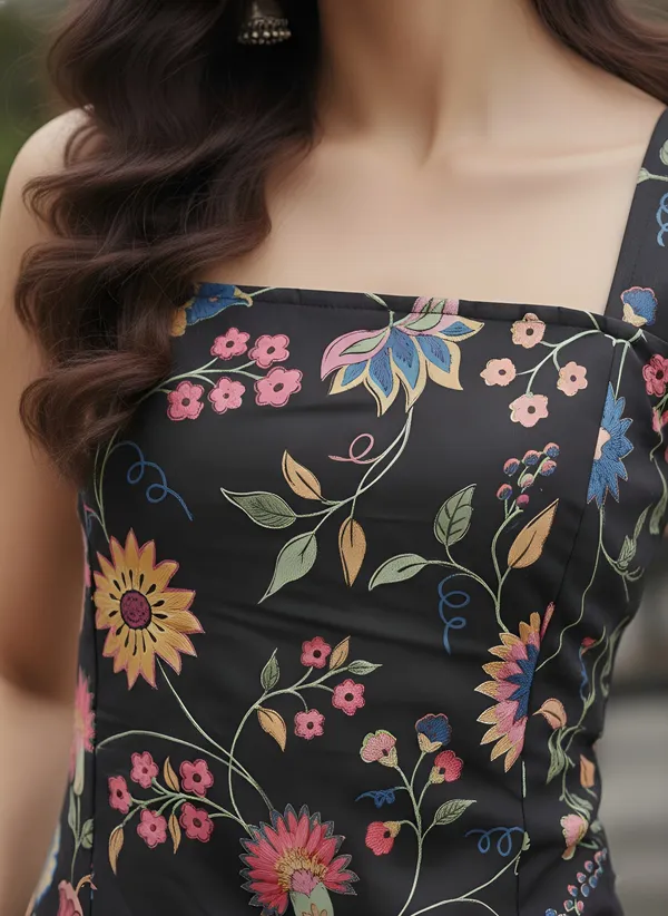 Black_Pure_Cotton_Printed_Top_For_Women
