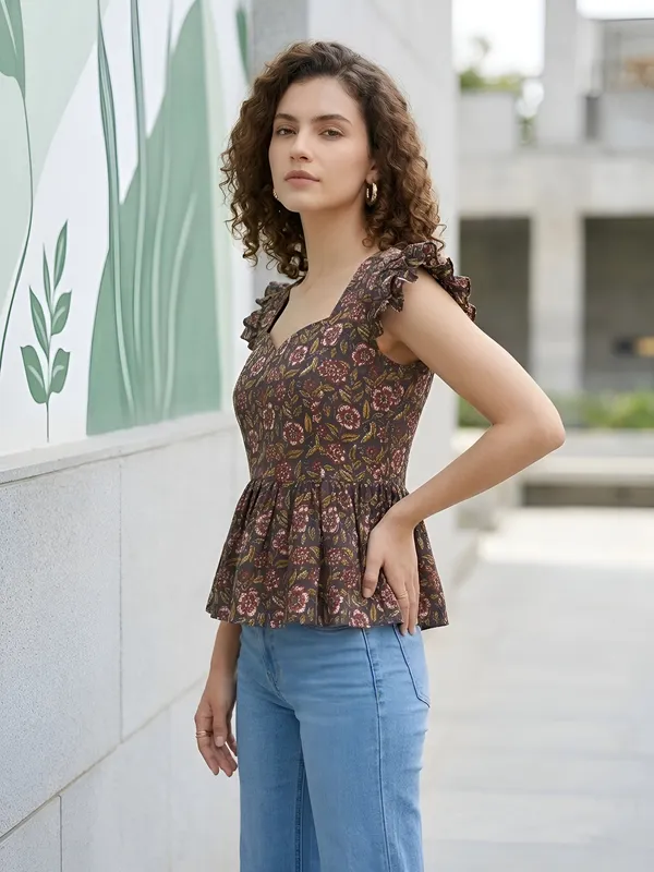 Black_Pure_Cotton_Printed_Top_For_Women