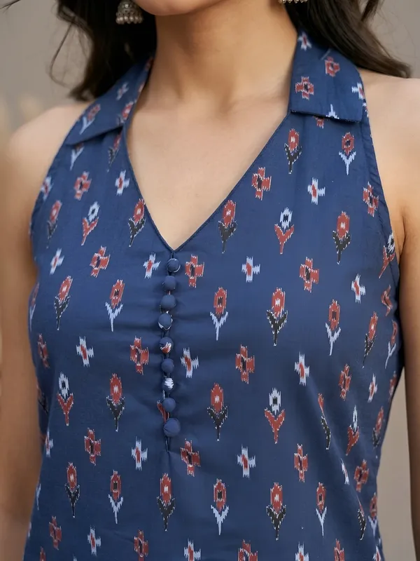 Blue_Pure_Cotton_Printed_Top_For_Women