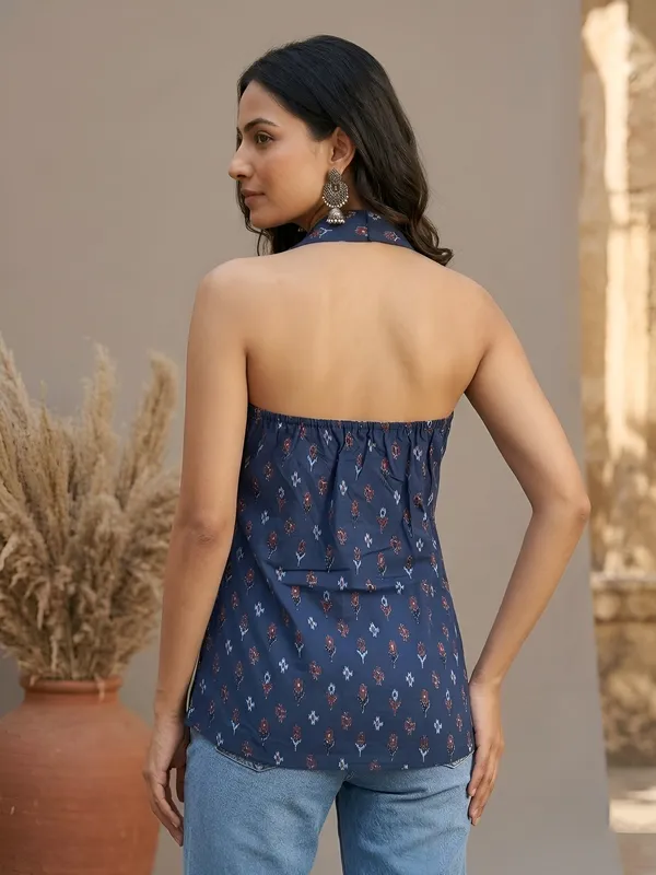 Blue_Pure_Cotton_Printed_Top_For_Women
