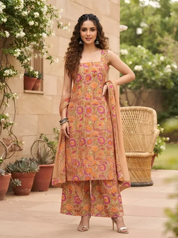 Multicolor_Floral_Printed_Viscose_Rayon_Kurta_Set