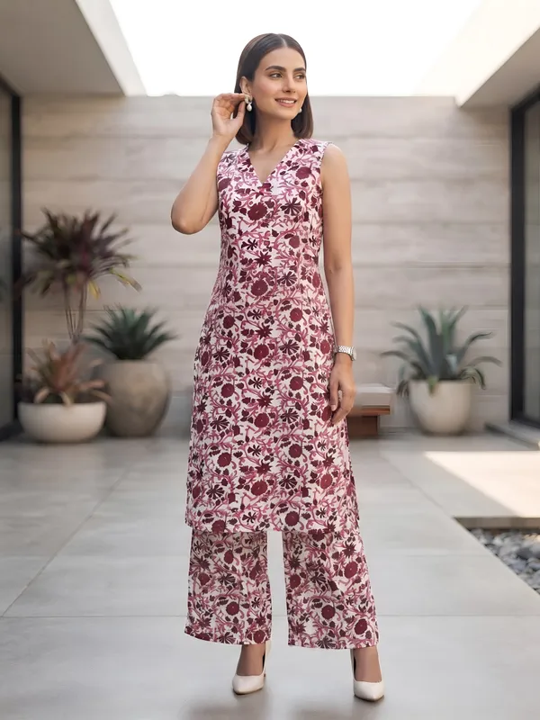 White_&_Wine_Printed_Co-Ord_Set_for_Women