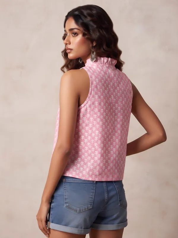 Pink_Pure_Cotton_Printed_Top_For_Women
