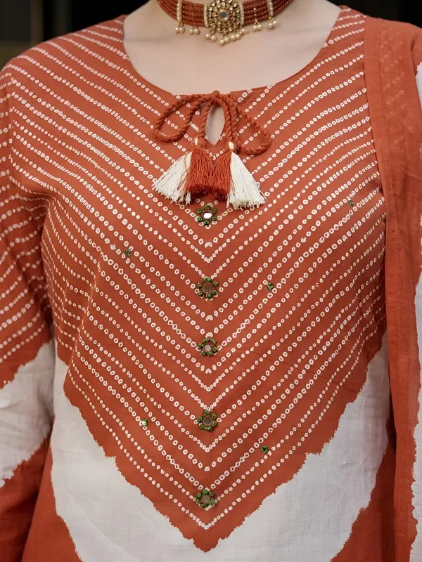 Rust_Floral_Printed_Straight_Kurta_Set_For_Women