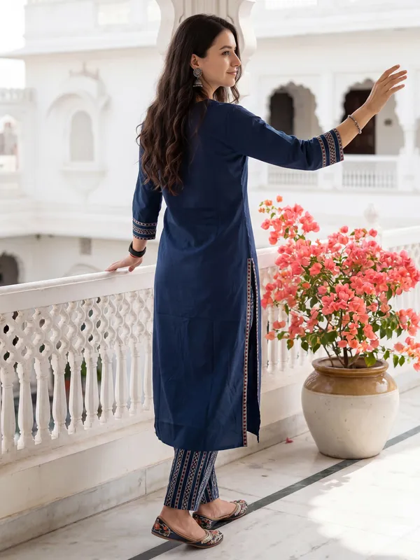 Blue_Printed_Pure_Cotton_Kurta_Trouser_Dupatta_Set
