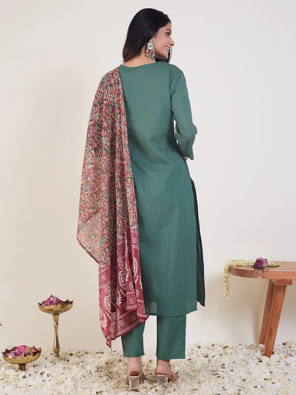 Green_Embroidered_Silk_Kurta_Trouser_Dupatta_Set