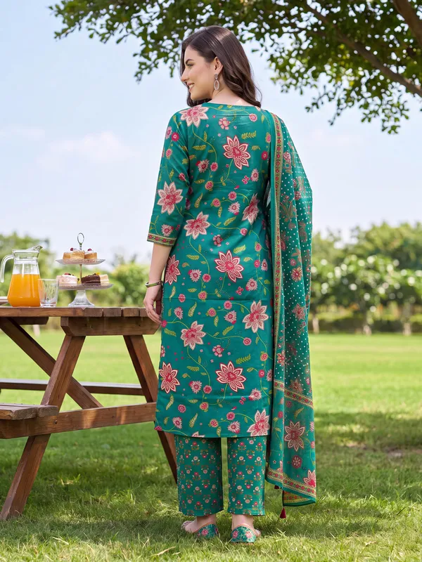 Green_Printed_Straight_Kurta_Palazzos_With_Dupatta_Set