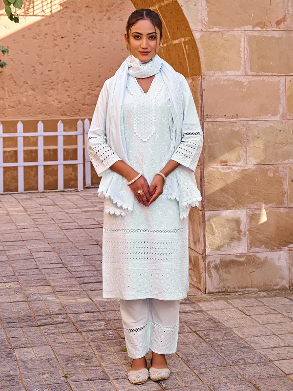Blue_Embroidered_Straight_Kurta_Trousers_With_Dupatta_set