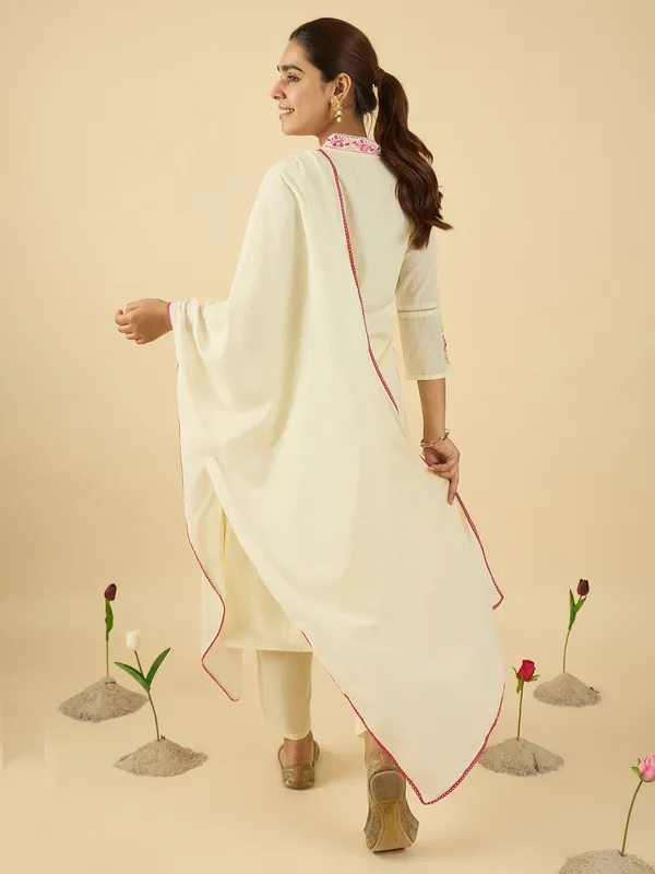 Off_White_Embroidered_Pure_Cotton_Kurta_Trouser_Dupatta_Set