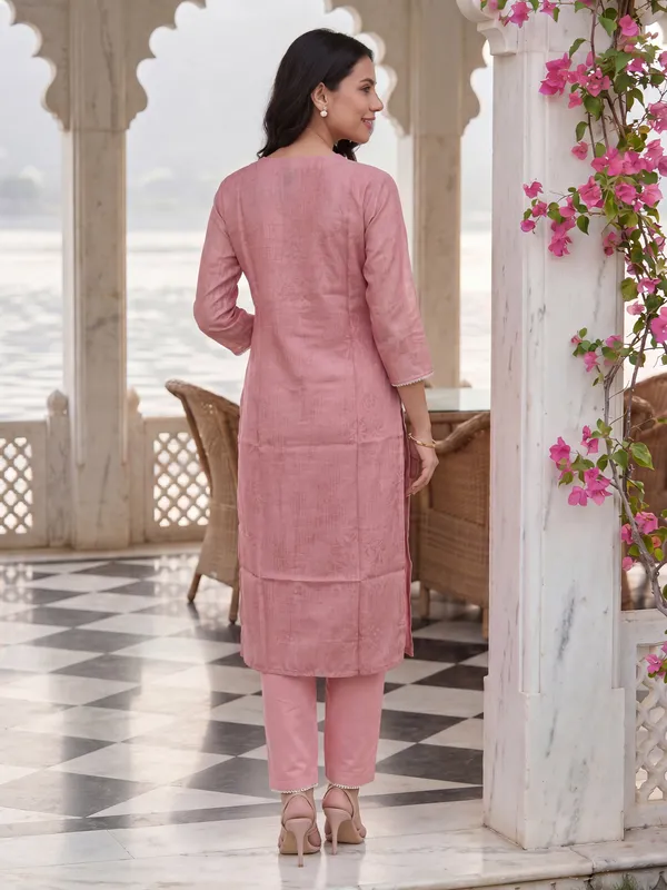 Pink_Embroidered_Linen_Kurta_Trouser_Dupatta_Set