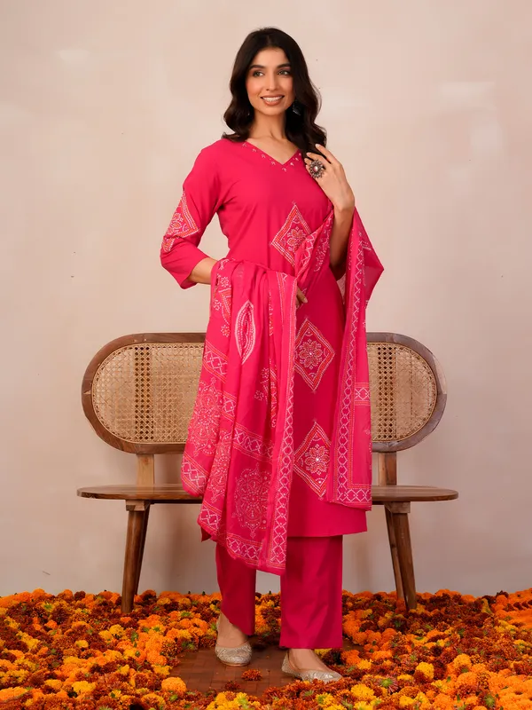 Pink_Printed_Pure_Cotton_Kurta_Trouser_Dupatta_Set