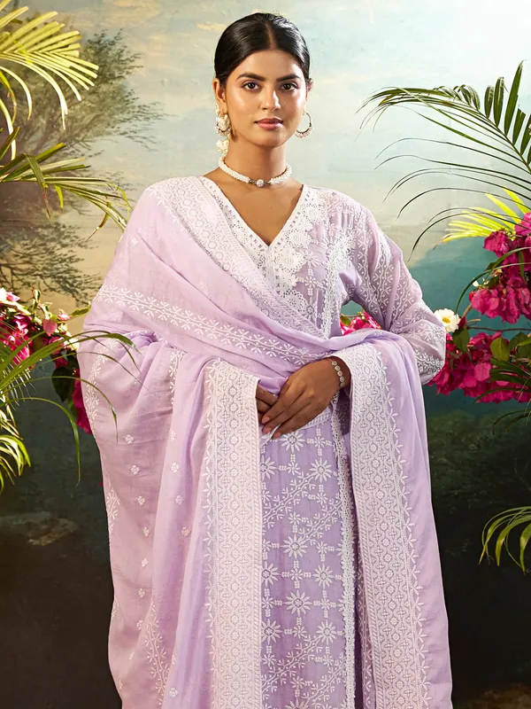 Purple_Embroidered_Pure_Cotton_Kurta_Trouser_Dupatta_Set