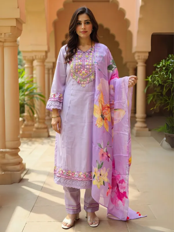 Purple_Embroidered_Cotton_Blend_Kurta_Trouser_Dupatta_Set