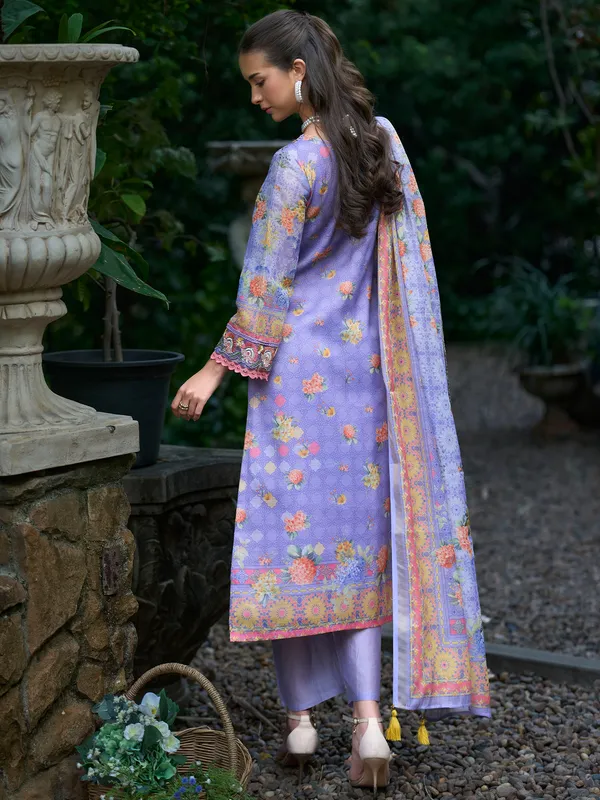 Purple_Printed_Linen_Kurta_Trouser_Dupatta_Set
