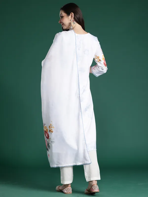White_Printed_Linen_Kurta_Trouser_Dupatta_Set