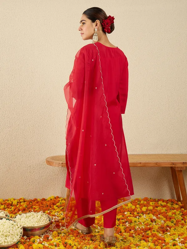 Red_Embroidered_Straight_Kurta_Trousers_With_Dupatta_Set