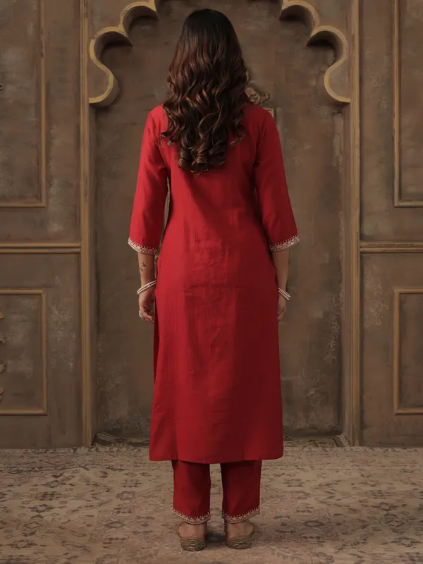 Red_Embroidered_Straight_Kurta_Trousers_With_Dupatta_Set