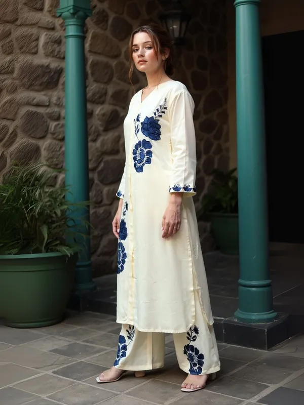 Off_White_Printed_Viscose_Rayon_Kurta_Trouser_Dupatta_Set