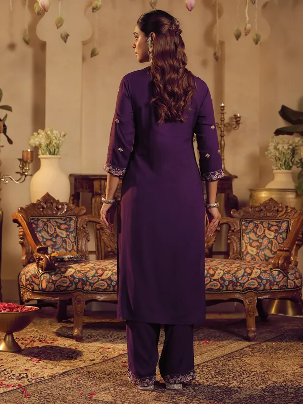 Purple_Embroidered_Straight_Kurta_Palazzos_With_Dupatta_Set