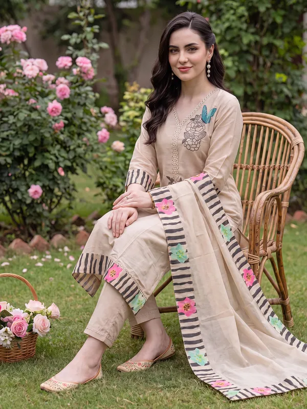 Beige_Embroidered_Straight_Kurta_Trousers_With_Dupatta_Set