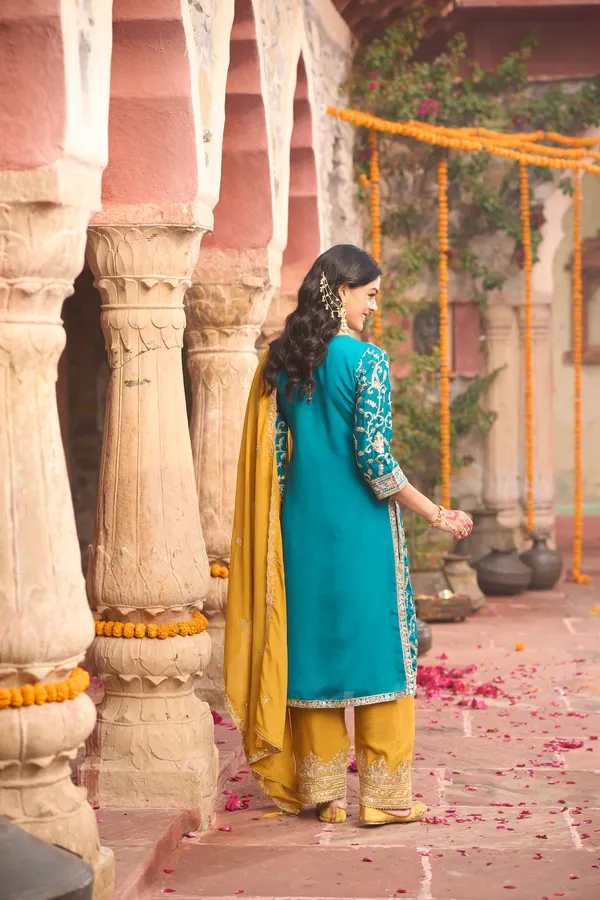 Blue_Embroidered_Silk_Kurta_Trouser_Dupatta_Set