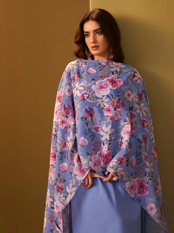 Blue_Yoke_Design_Cotton_Blend_Kurta_Trouser_Dupatta_Set