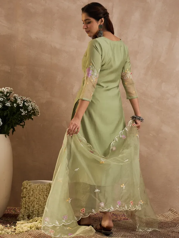 Green_Embroidered_Silk_Kurta_Trouser_Dupatta_Set