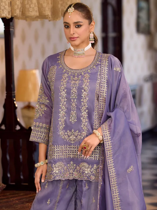 Lavender_Embroidered_Silk_Kurta_Trouser_Dupatta_Set