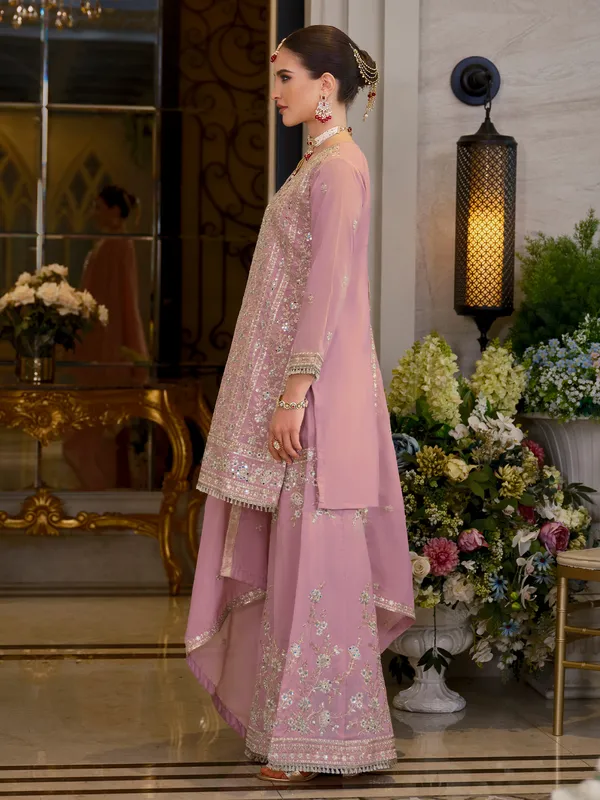 Pink_Embroidered_Chinon_Kurta_Trouser_Dupatta_Set