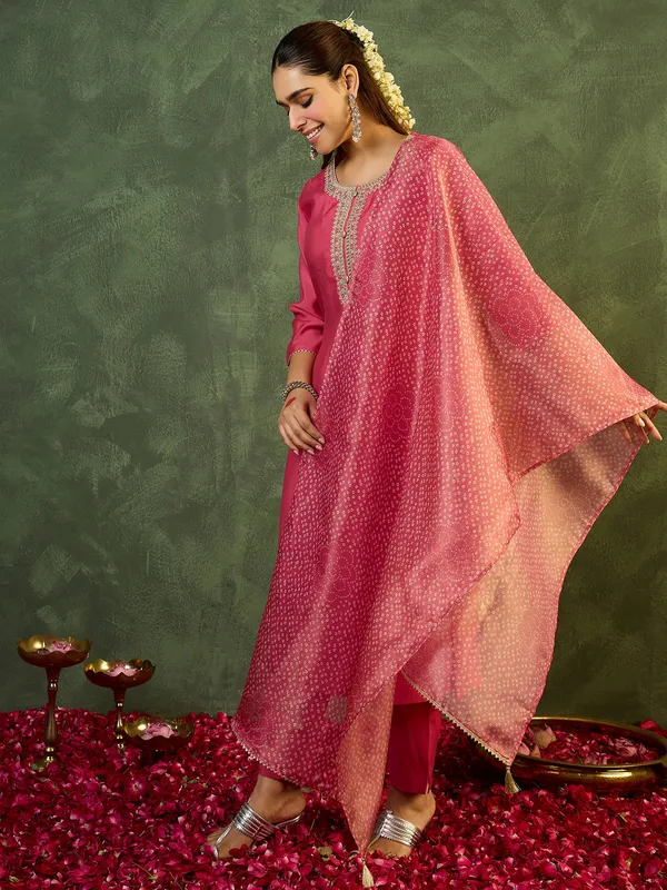 Pink_Embroidered_Silk_Kurta_Trouser_Dupatta_Set