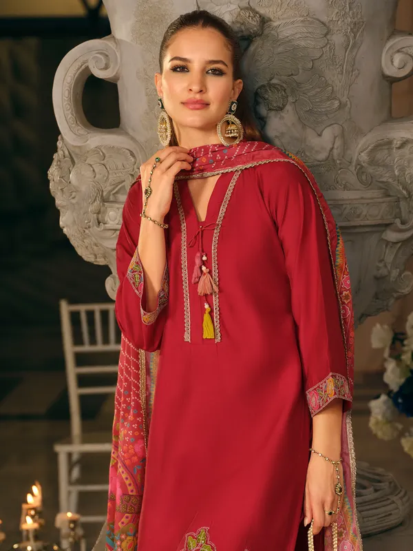 Pink_Embroidered_Straight_Kurta_Trousers_With_Dupatta_set